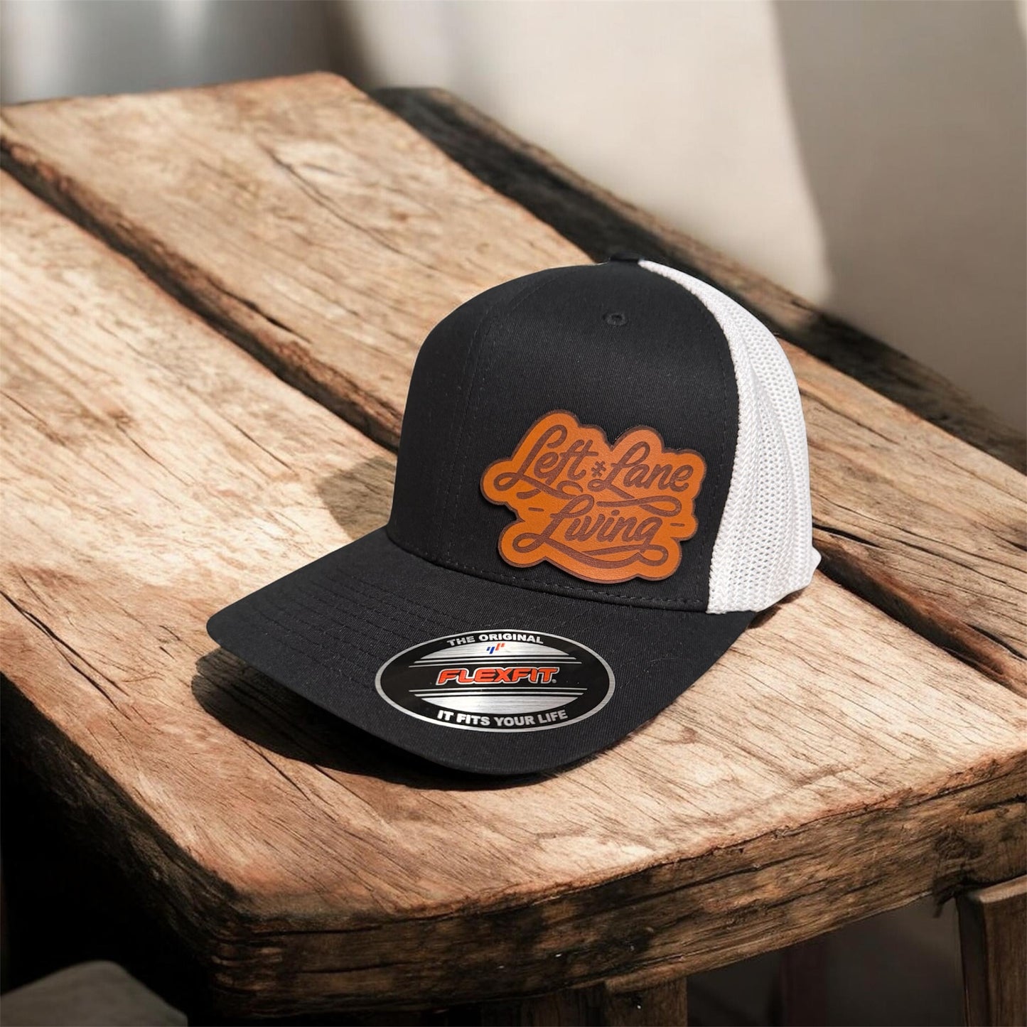 Left Lane Living Genuine Leather Patch Hat