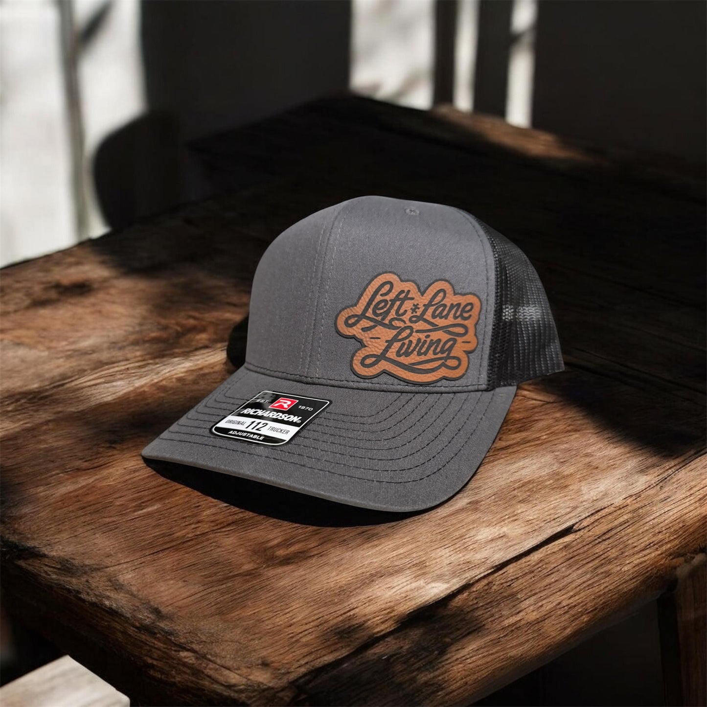 Left Lane Living Leatherette Patch Hat